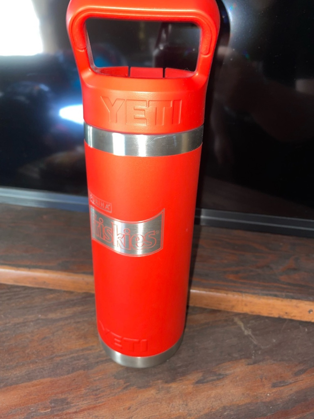 Yeti Red Insulated Tumbler with Handle and Straw